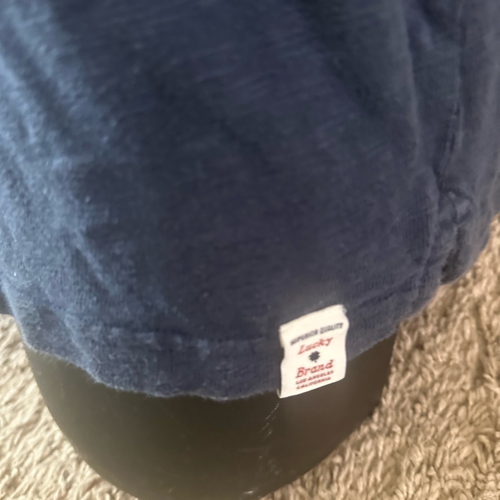 Men’s used Lucky Brand polo blue shirt button size XL - Picture 3 of 6